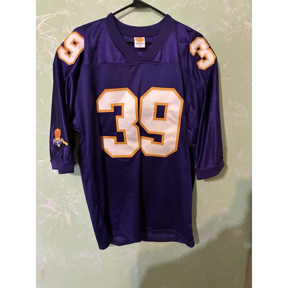 Crown Royal #39 Stitched Football Jersey Men's Size L Rare Tangerine Sportswear